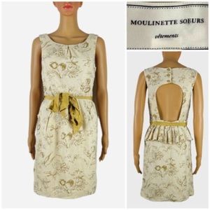 Anthropologie Moulinette Sours  Windowpane dress